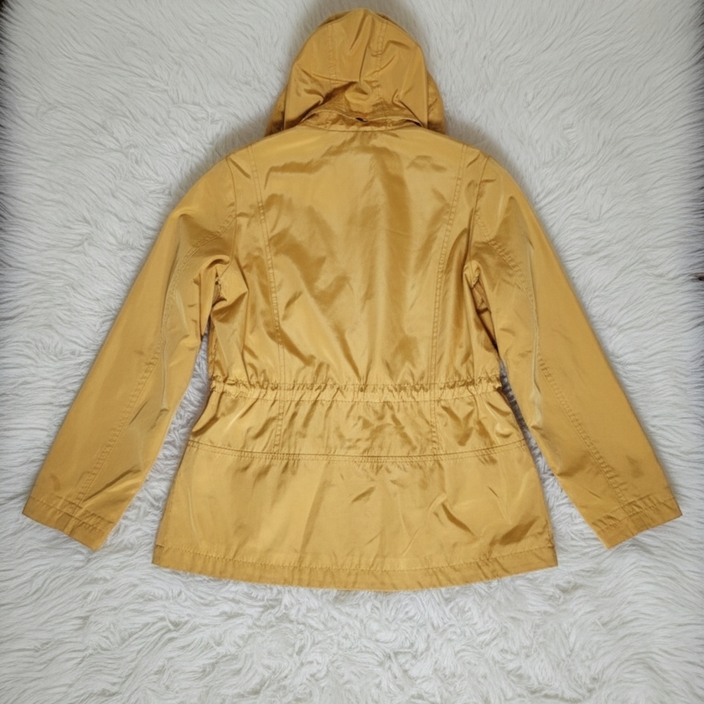 Women's Sz Petite Medium Charter Club Anorak Raincoat Yellow LIKE NEW - Picture 4 of 13